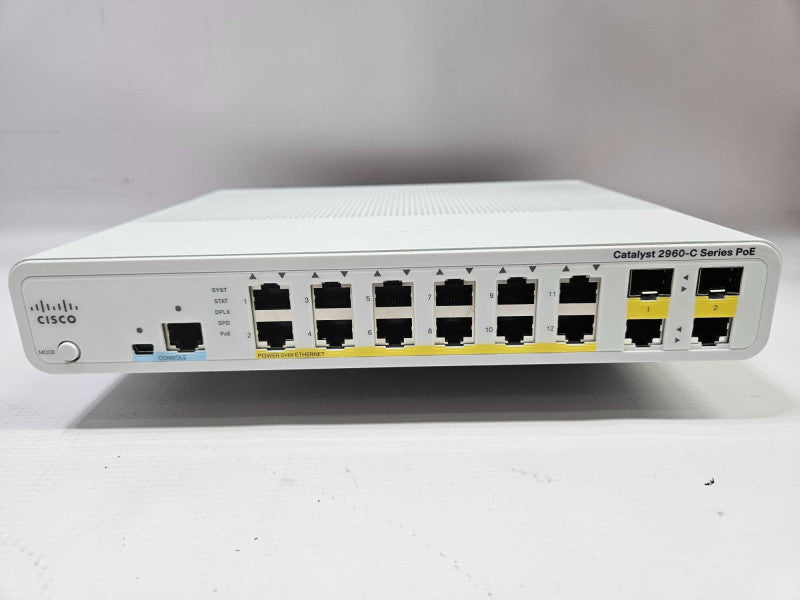 Cisco Catalyst 2960-C Series POE 8 Ports Network Switch WS-C2960C-12PC-L )
