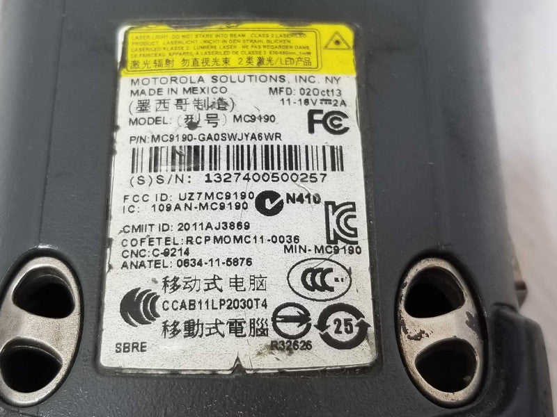 Lote of 8x, ZEBRA SYMBOL MC9190-GA0SWJYA6WR BARCODE SCANNER, Read _