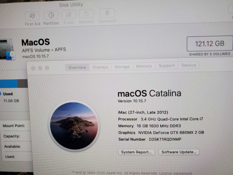 iMac 27\\" - L.2012 A1419 i7-3770 3.4GHz/16GB DDR3, GTX 680MX, 128GB SSD, READ* ~