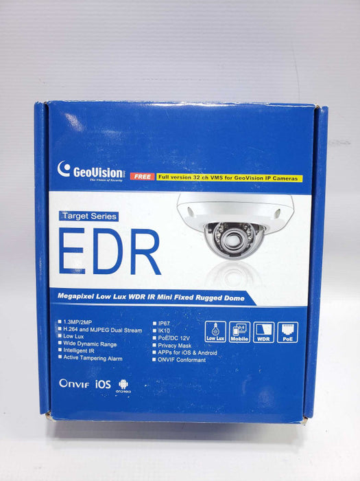 Geovision GV-EDR1100-0F 4MP H.265 Outdoor Fixed Mini Dome IP Security Camera Q)