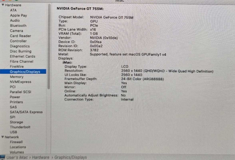 Apple iMac Late 2013- i5-4570 @ 3.20GHz 12 GB RAM NVIDIA GT 755M *READ** )
