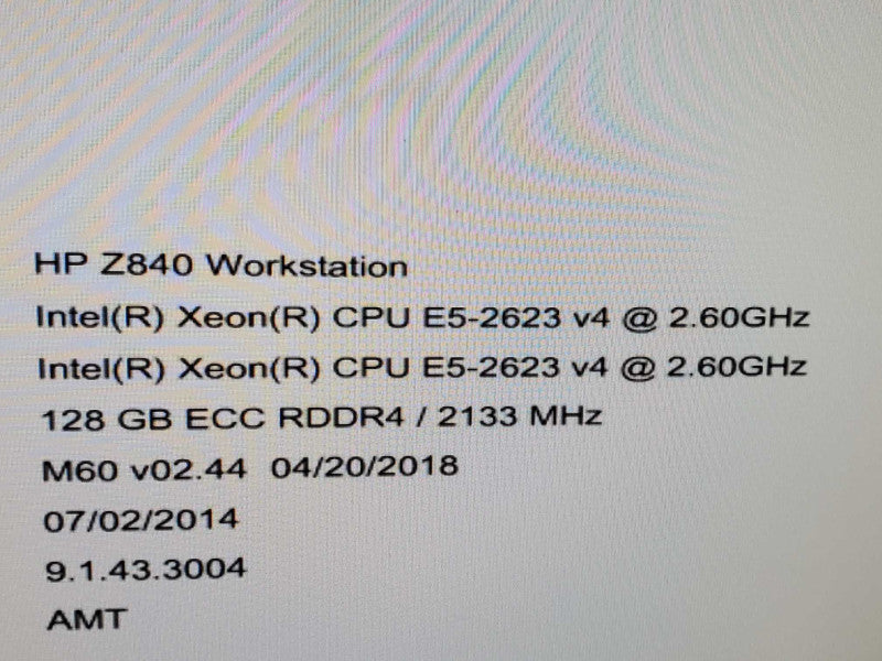 HP Z840 WS 2x Xeon E5-2623(v4) 2.6GHz/128GB, Quadro 4000, 3x 240GB SSD ~