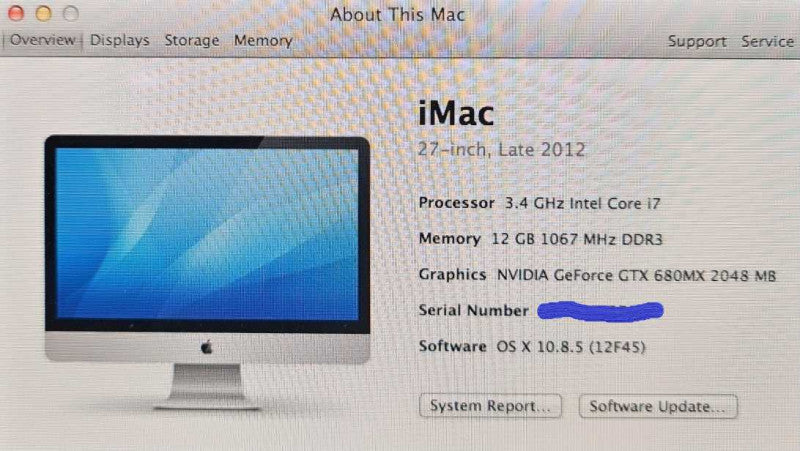 Apple iMac 27\\" (Late 2012( i7-3770 @ 3.40GHz 12GB RAM NVIDIA GT 755M **READ** )
