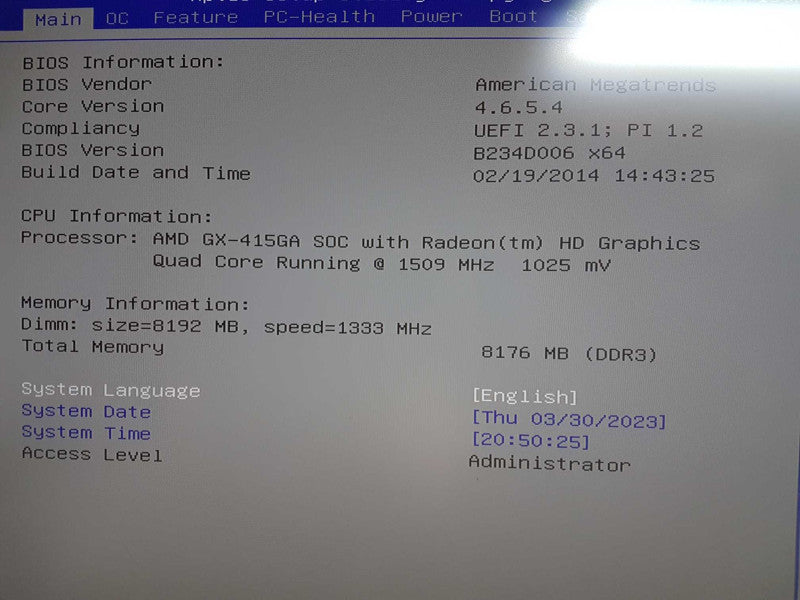 datto mini PC 1000 AMD GX-415ga 1.509ghz / 8gb ram / read #