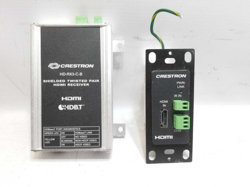 Crestron Shielded Twisted Pair HDMI Receiver HD-RX3-C-B w/ Transmitter HD-TX3 Q_