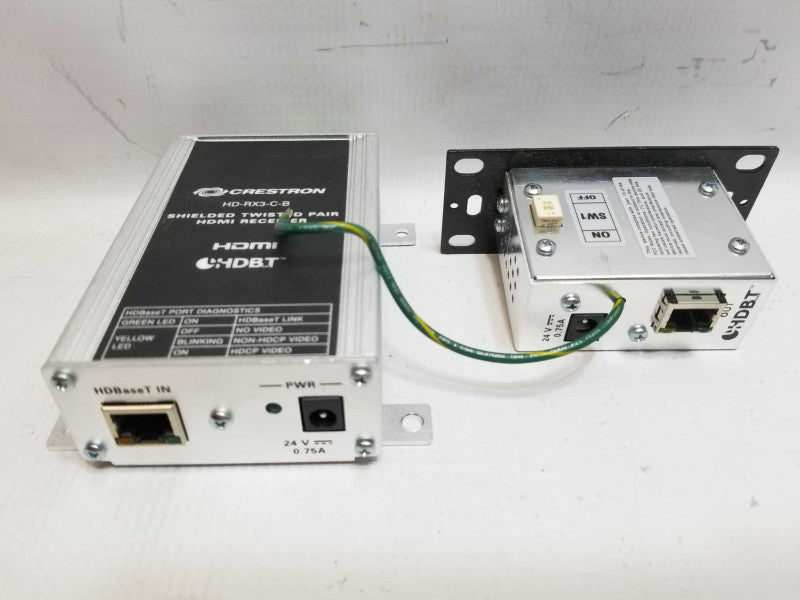 Crestron Shielded Twisted Pair HDMI Receiver HD-RX3-C-B w/ Transmitter HD-TX3 Q_