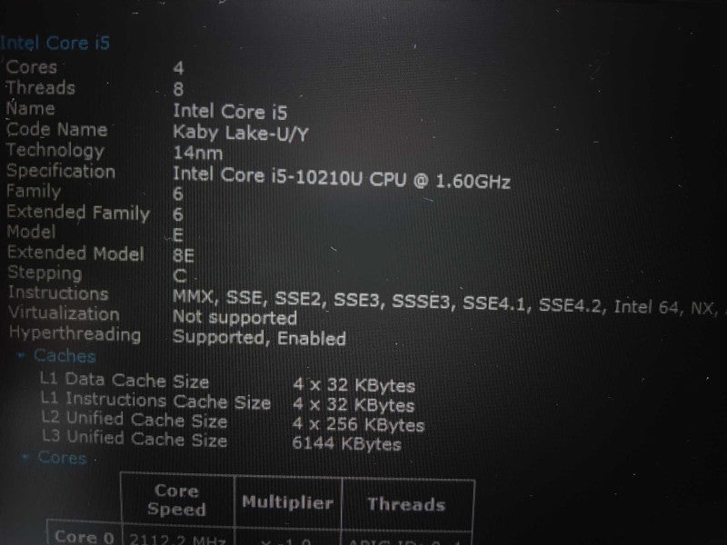 Lenovo ThinkPad E15 i5-10210U @ 1.6GHz 8GB DDR4 512GB NVme Q$