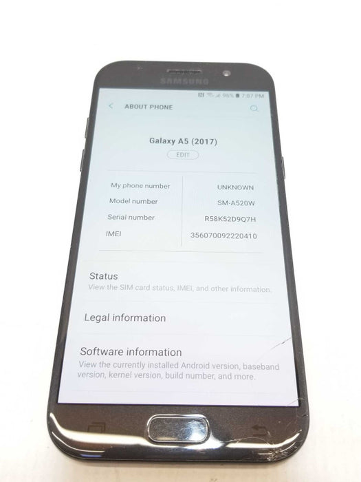 Samsung Galaxy A5 2017 (SM-A520W) 32GB Black Unlocked _