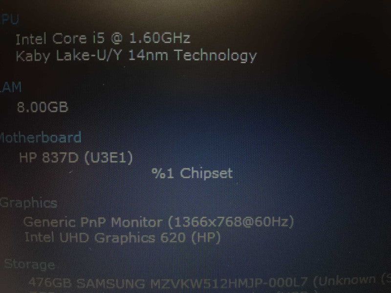 HP ProBook 450 G5 15.6\\" i5-8250U @ 1.6GHz 8GB DDR4 512GB NVme Q$
