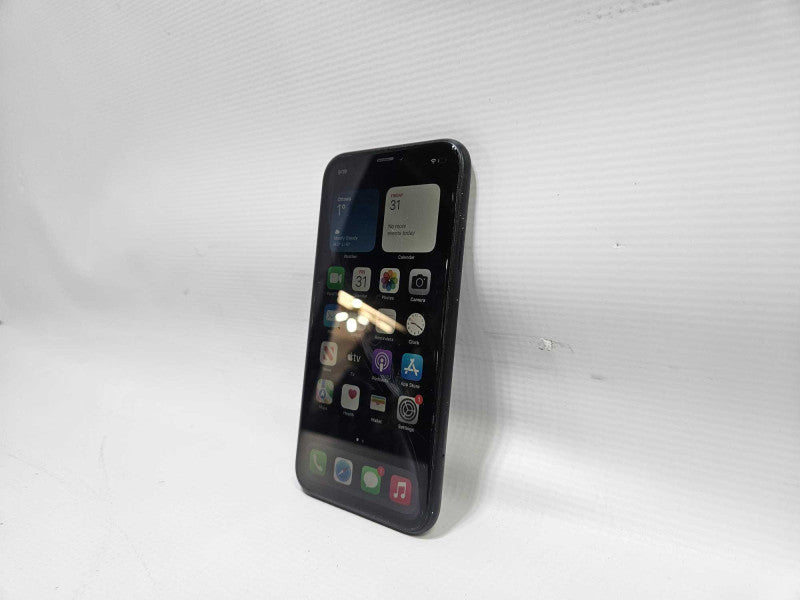 Apple iPhone XR 128 GB Black (Unlocked) Smartphone - Back Glass Cracked )