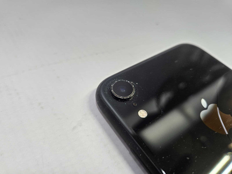Apple iPhone XR 128 GB Black (Unlocked) Smartphone - Back Glass Cracked )