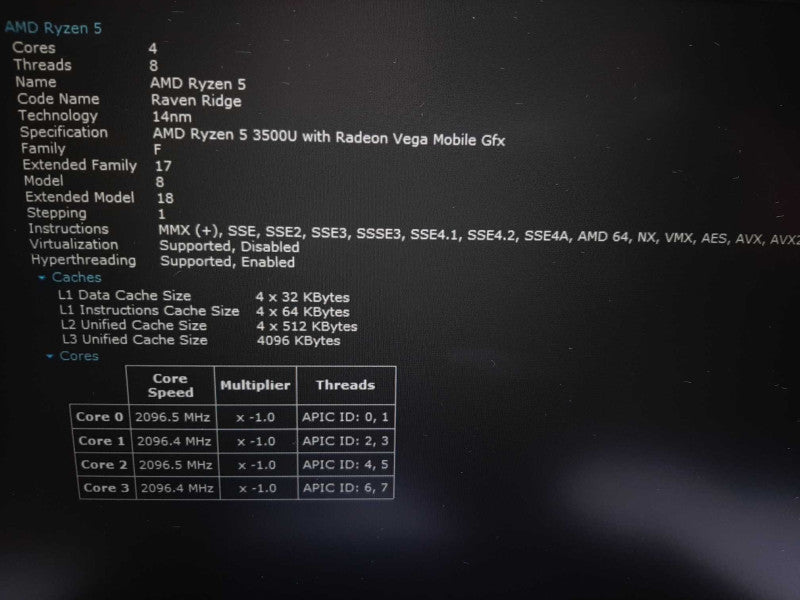 Lenovo TP E495 14\\" Ryzen 5 PRO 3500U Radeon Vega 8 2GB GPU 8GB DDR4 512GB SSD Q$