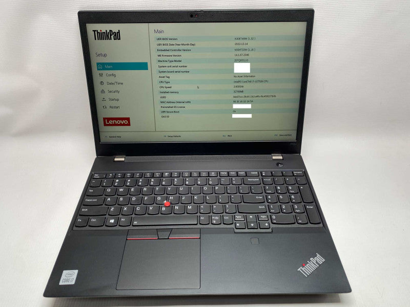 Lenovo ThinkPad P15v gen 1 with i7-10750H CPU & 32GB RAM READ  -