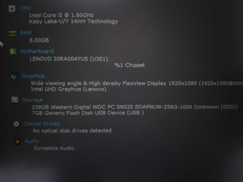 Lenovo ThinkPad E14 14\\" i5-10210U @ 1.6GHz 8GB DDR4 256GB NVme  $
