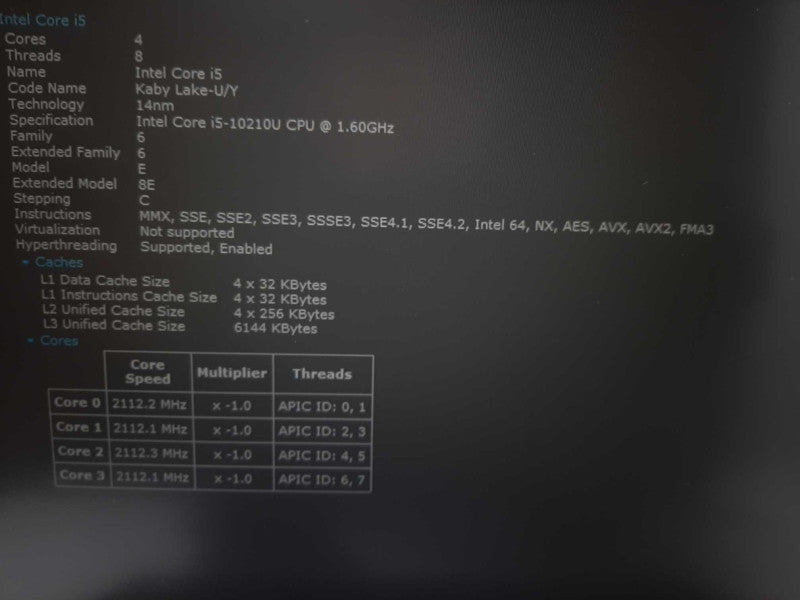 Lenovo ThinkPad E14 14\\" i5-10210U @ 1.6GHz 8GB DDR4 256GB NVme  $