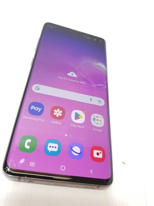Samsung Galaxy S10+ SM-G975W 128gb Unlocked Black, CRACKED _