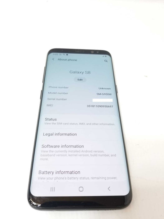 Samsung Galaxy S8 (SM-G950W) 64GB Unlocked Q_