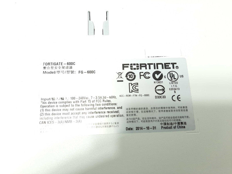 Fortinet FG-600C Fortigate-600C Next Generation Firewall Security Appliance Q$