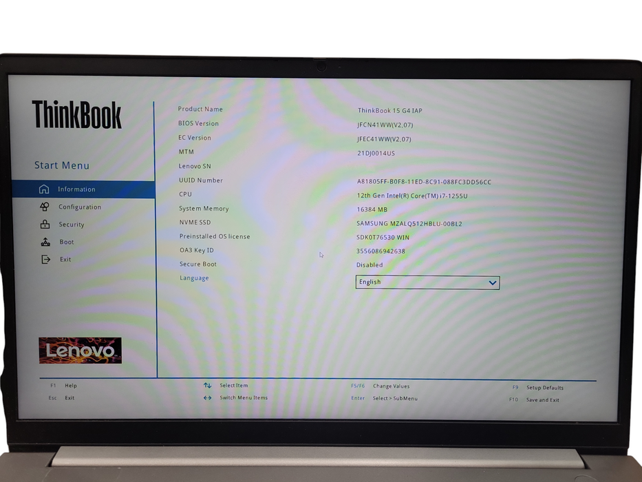 Lenovo ThinkBook 15 G4 IAP i7-1255U 16GB RAM 512GB NVMe ! Lap200