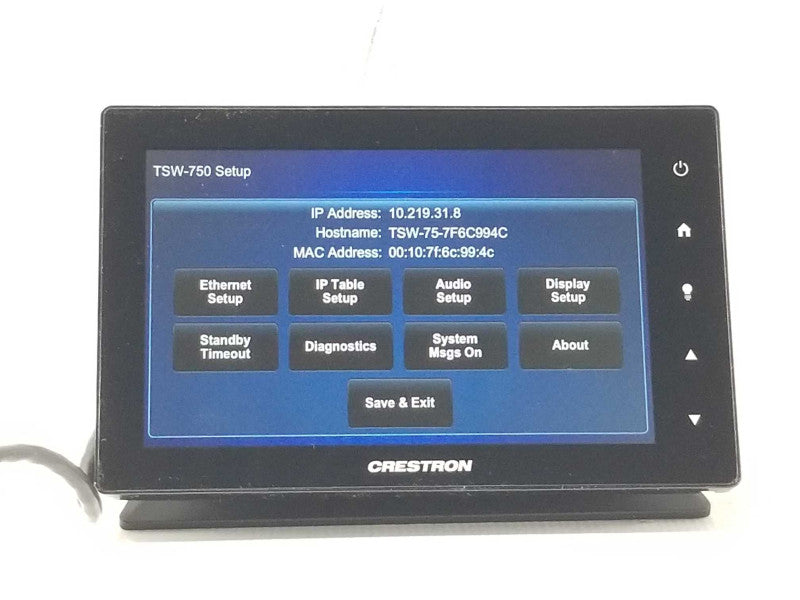 Crestron TSW-750-B-S 7\\" Wall Mount Touchscreen Control Panel w/ Stand _