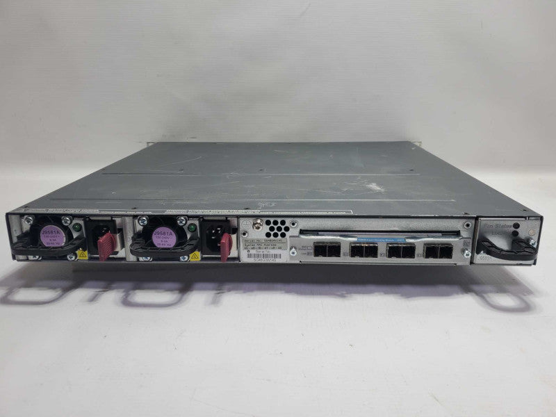 HP E3800 48G-4SFP J9576A 48-Port Switch w/ J9577A Stack Module / 2x PSUs~