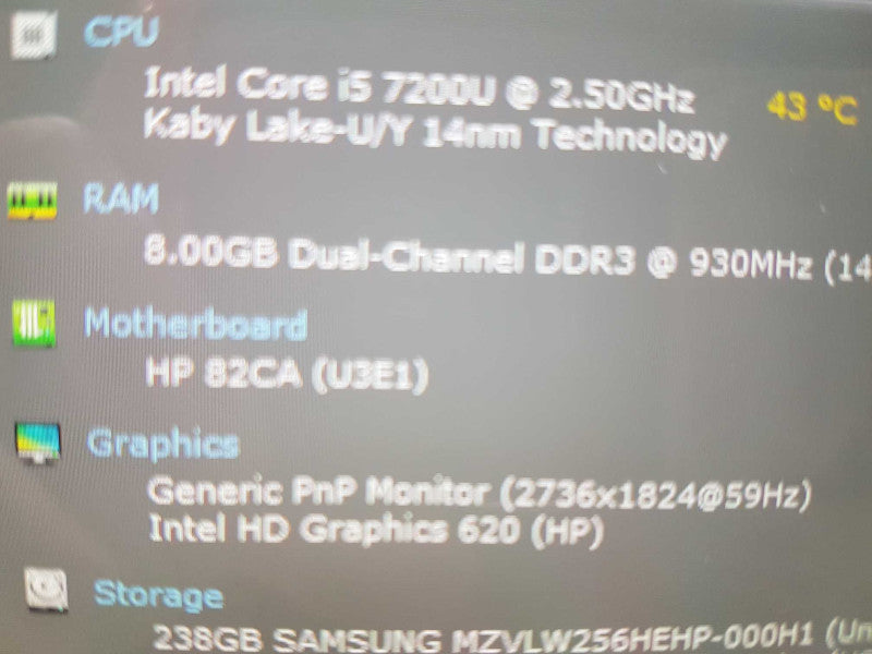 HP Elite x2 tablet i5-7200U @ 2.50ghz / 8gb ram / 256gb SSD / READ #
