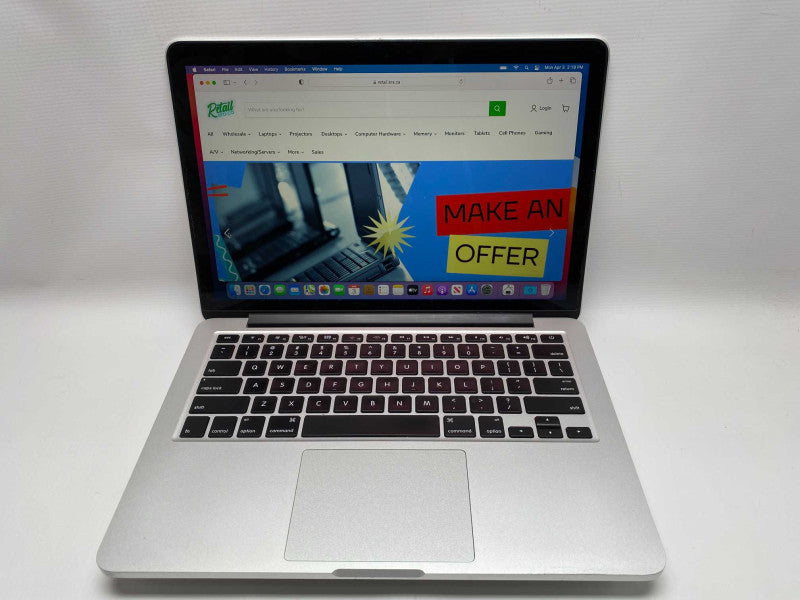 MacBook Pro Retina 13-inch Mid 2014 with i5-4278U CPU 8GB RAM & 250GB Storage -