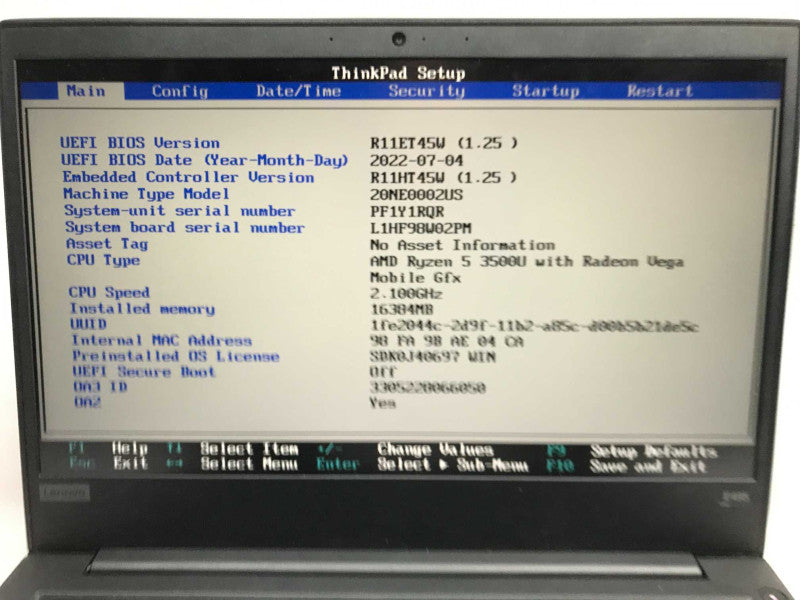 Lenovo TP E495 14\\" Ryzen 5 3500U Radeon Vega 8 16GB DDR4 500GB