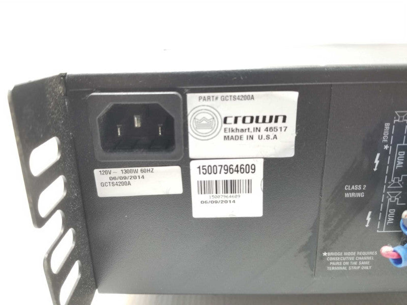 Crown Audio CTs 4200 Professional Amplifier, Read _