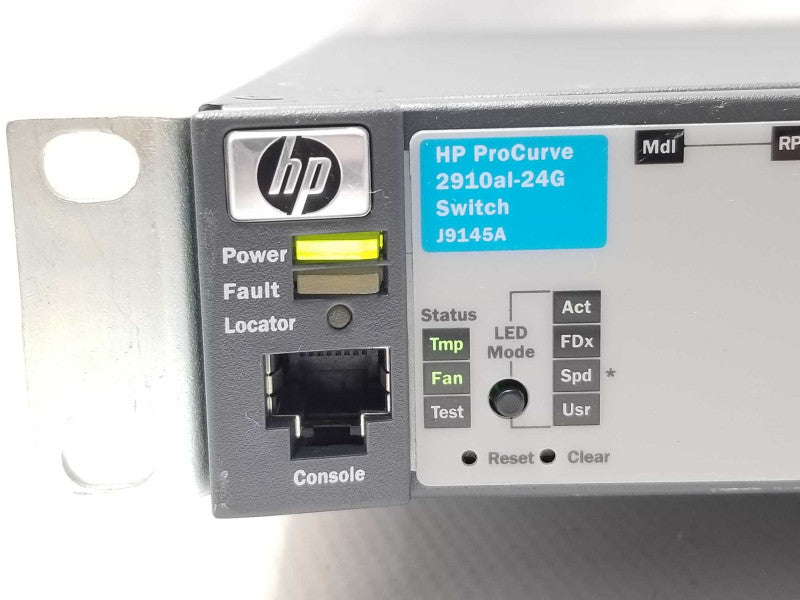 HP PROCURVE 2910AL-24G 24 PORT GIGABIT NETWORK SWITCH J9145A _