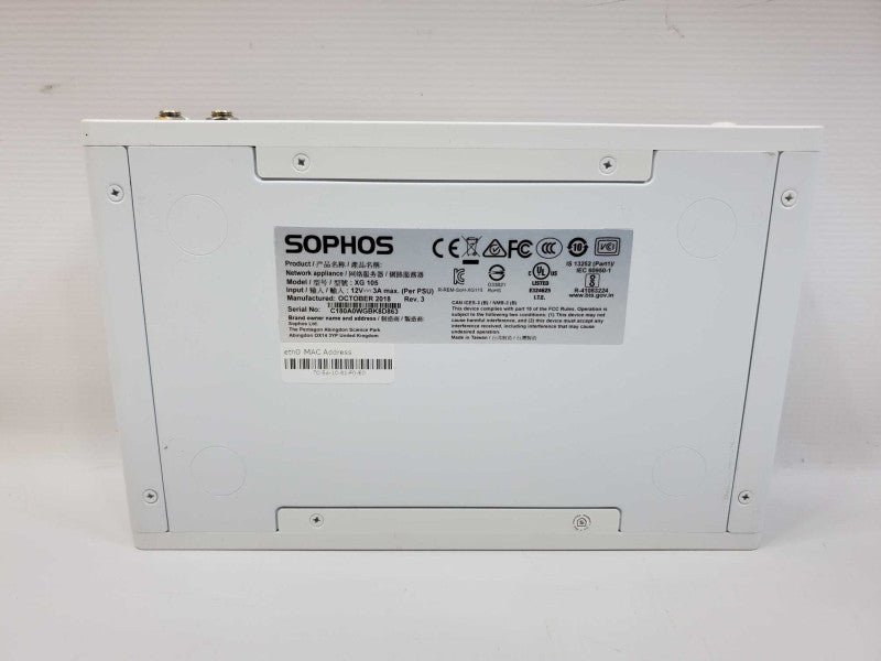 Sophos Network Security Appliance XG 105 Rev.3 Q(