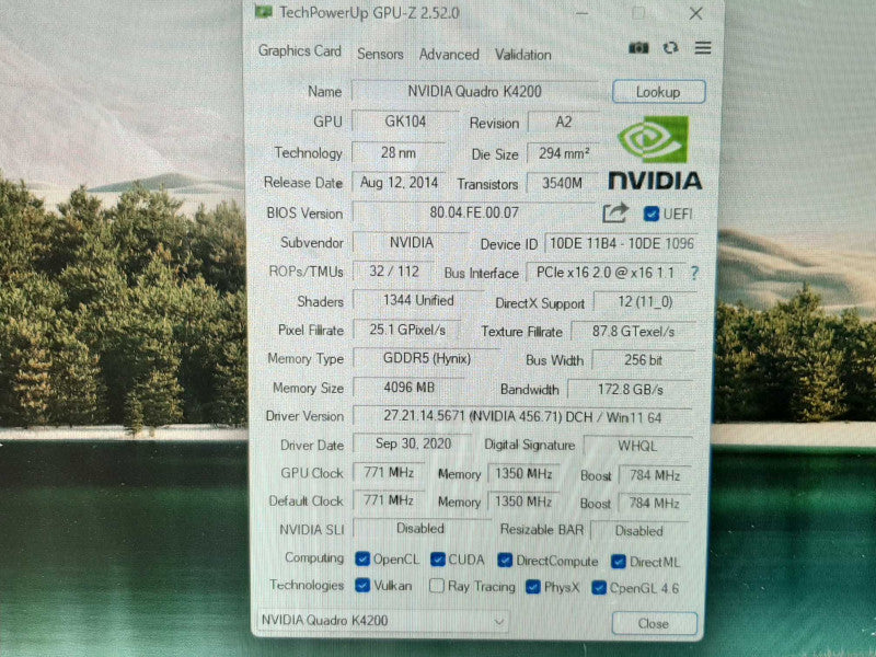NVidia Quadro K4200 4GB 256-bit GDDR5 $