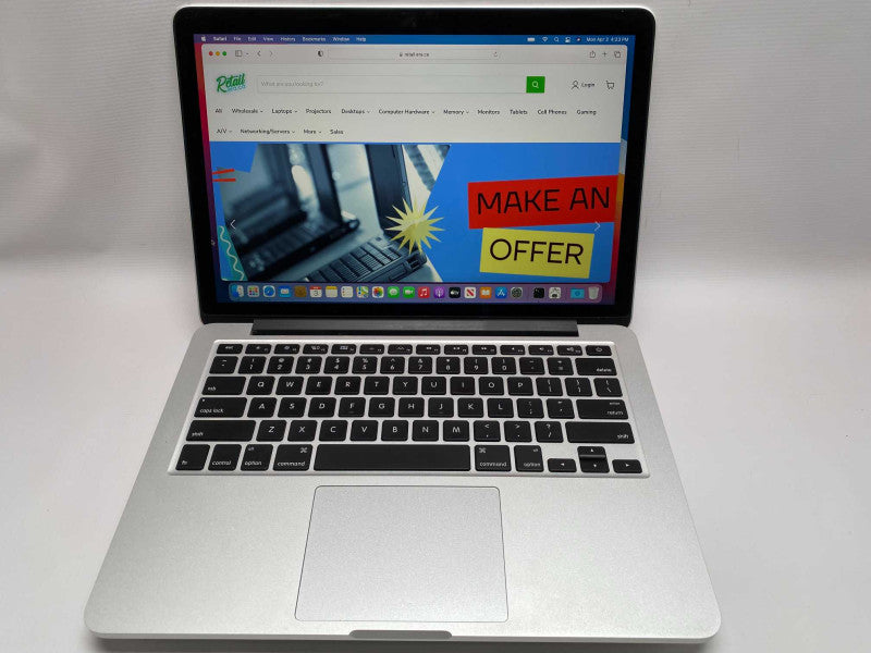 MacBook Pro retina 13-inch Mid 2014 with i5-4278U CPU 8GB RAM 250GB Storage  -