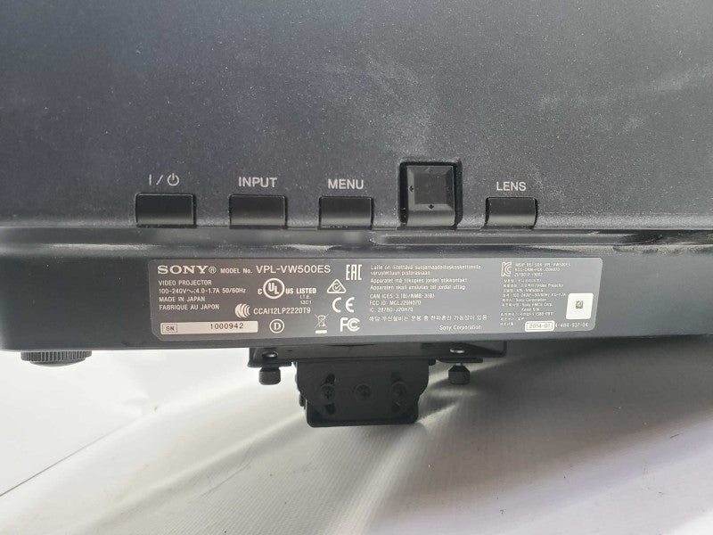 Sony Projector 4K SXRD Home Cinema Projector VPL-VW500ES AS-IS ~