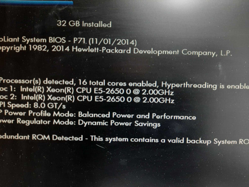 HP ProLiant DL360p Gen8 2x Xeon E5-2650 32GB RAM B420i 2x PSU 2.5\\"  $