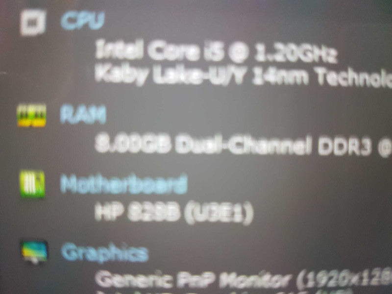 HP Pro X2 612 G2 i5-7Y54 @ 1.20ghz / 8gb ram / READ #
