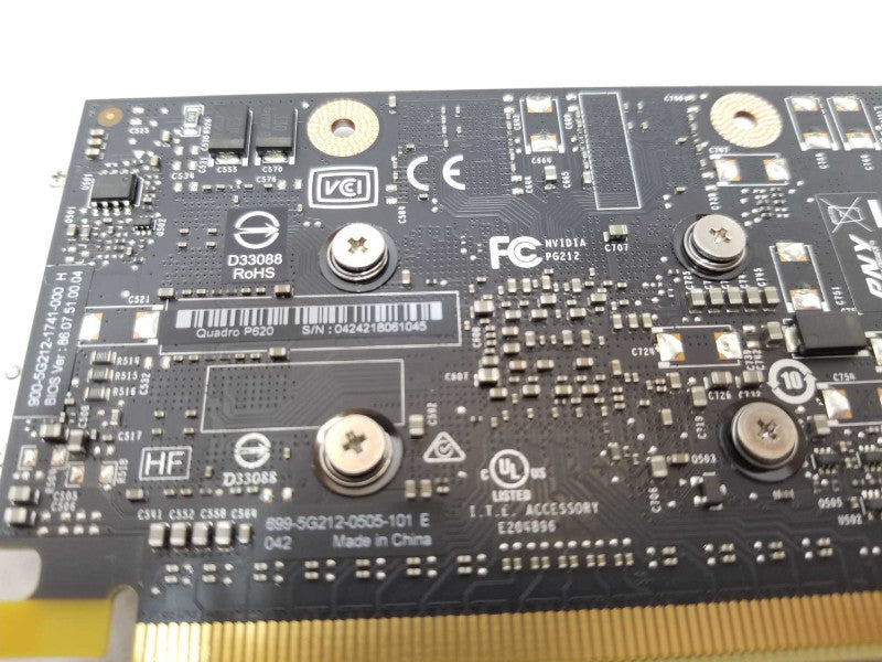 NVIDIA Quadro P620 2GB GDDR5 4x Mini-DP PCIe Low Profile Video Card _