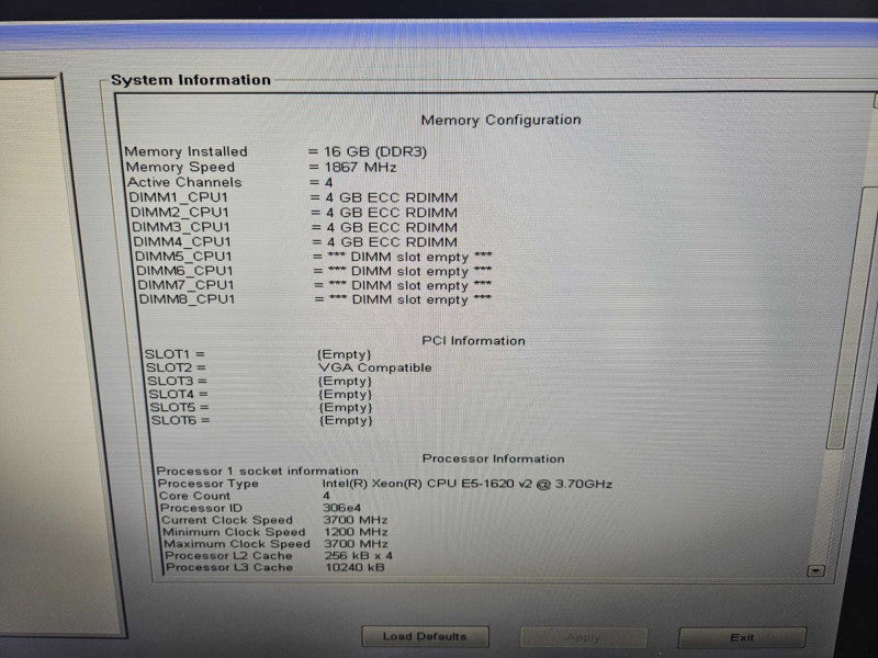 Dell Precision T3610 Xeon E5-1620 v2 @ 3.70GHz 16 GB RAM Quadro K4000 GPU )