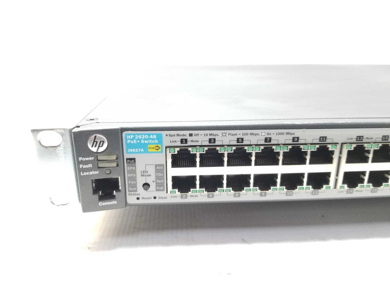HP ProCurve 2620-48-PoE+ 48 Port J9627A PoE Managed Gigabit Switch, Read _