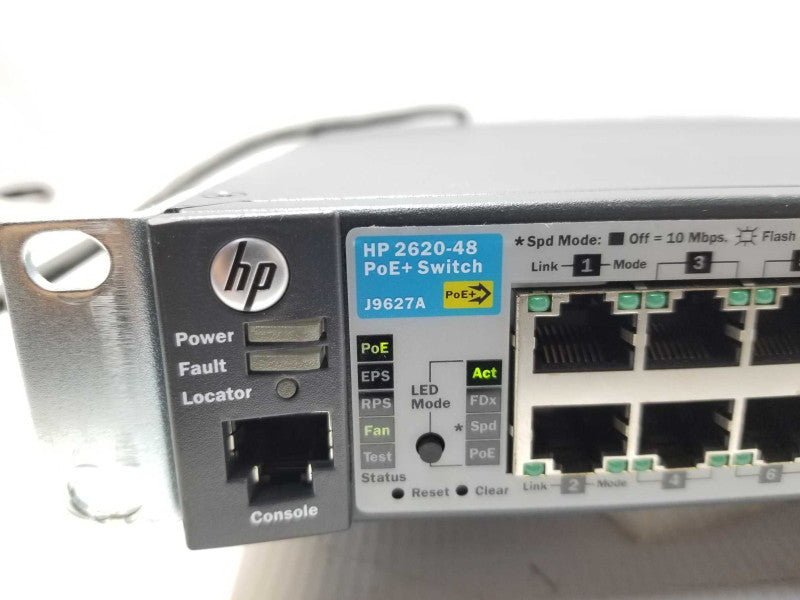 HP ProCurve 2620-48-PoE+ 48 Port J9627A PoE Managed Gigabit Switch, Read _