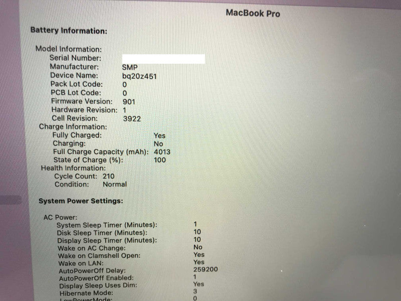 MacBook Pro Touchbar (2016) 13 inch with i7-6567U cpu, 16GB RAM 250GB Storag