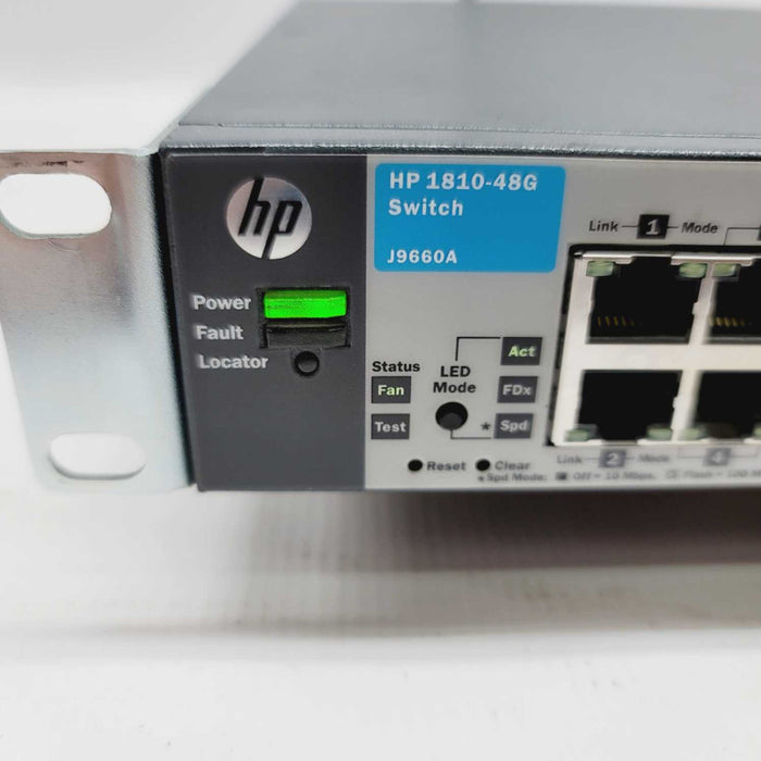 HP 1810-48G J9660A 48 Port Gigabit Ethernet Switch with Rack Mount Brackets =
