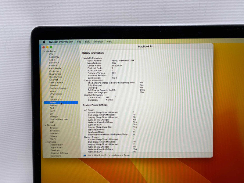 MacBook Pro TouchBar 15-inch 2019 with i9-9880H CPU 16GB RAM & 500GB Storage  -