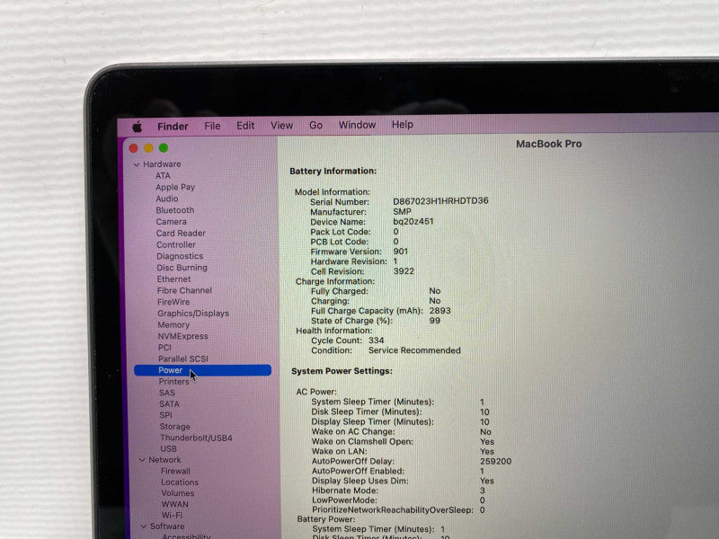 MacBook Pro 13-inch TouchBar 2016 with i7-6567U CPU 16GB RAM & 250GB READ  -