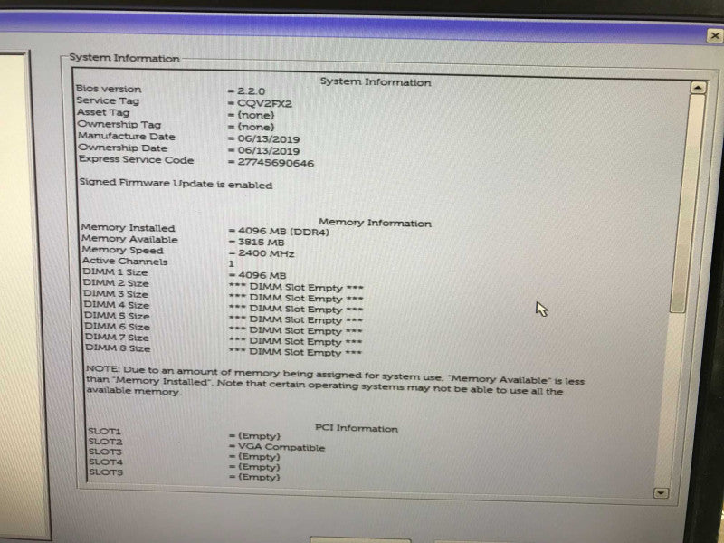 Dell Precision Tower T5820 Xen W-2123 3.6 GHz, 4GB DDR4, 1TB, NVS310,  No PSU