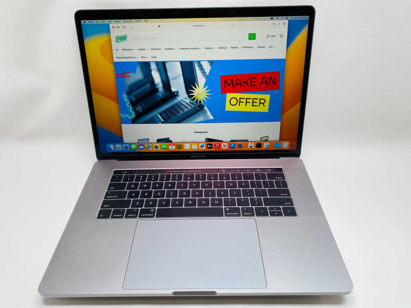 MacBook Pro 15-inch TouchBar 2017 with i7-7700HQ CPU 16GB RAM & 250GB READ  -