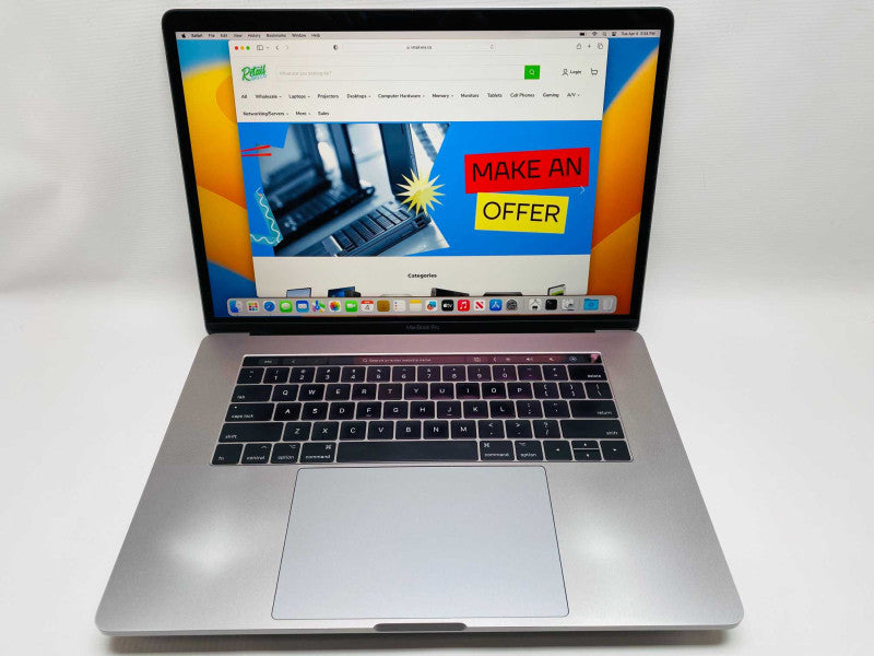 MacBook Pro 15-inch Touchbar 2017 with i7-7700HQ CPU 16GB RAM & 250GB READ  -