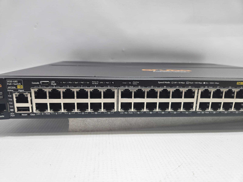 HP J9729A Aruba 2920-48G-POE+ with Rack Ears  )