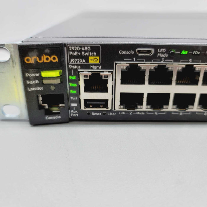 HP ARUBA J9729A 2920-48G-POE+ 48 Port PoE+ Gig Switch =