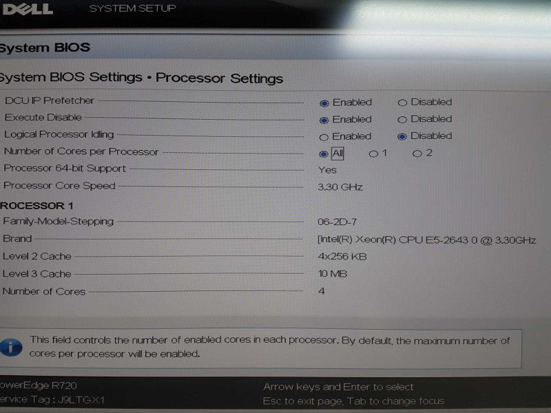 dell poweredge R720 Xeon E5-2643 @ 3.30ghz / 16gb ram / PERC S110 Raid #